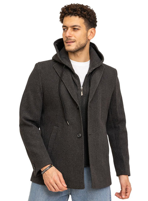 Gunmetal Hoodie Balto Jacket - Khotwh